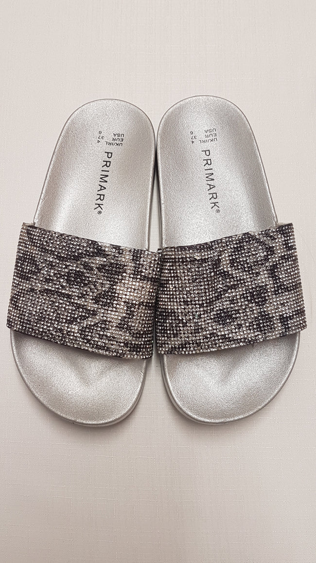 PRIMARK CSILLOGÓ KÖVES, DIVATOS KISLÁNY PAPUCS 37 Hover Image