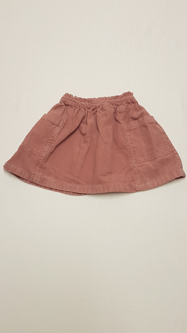 NEXT PÚDERSZÍNŰ, KÉTOLDALT ZSEBES,MIKRÓBÁRSONY KISLÁNY SZOKNYA 98 Hover Image