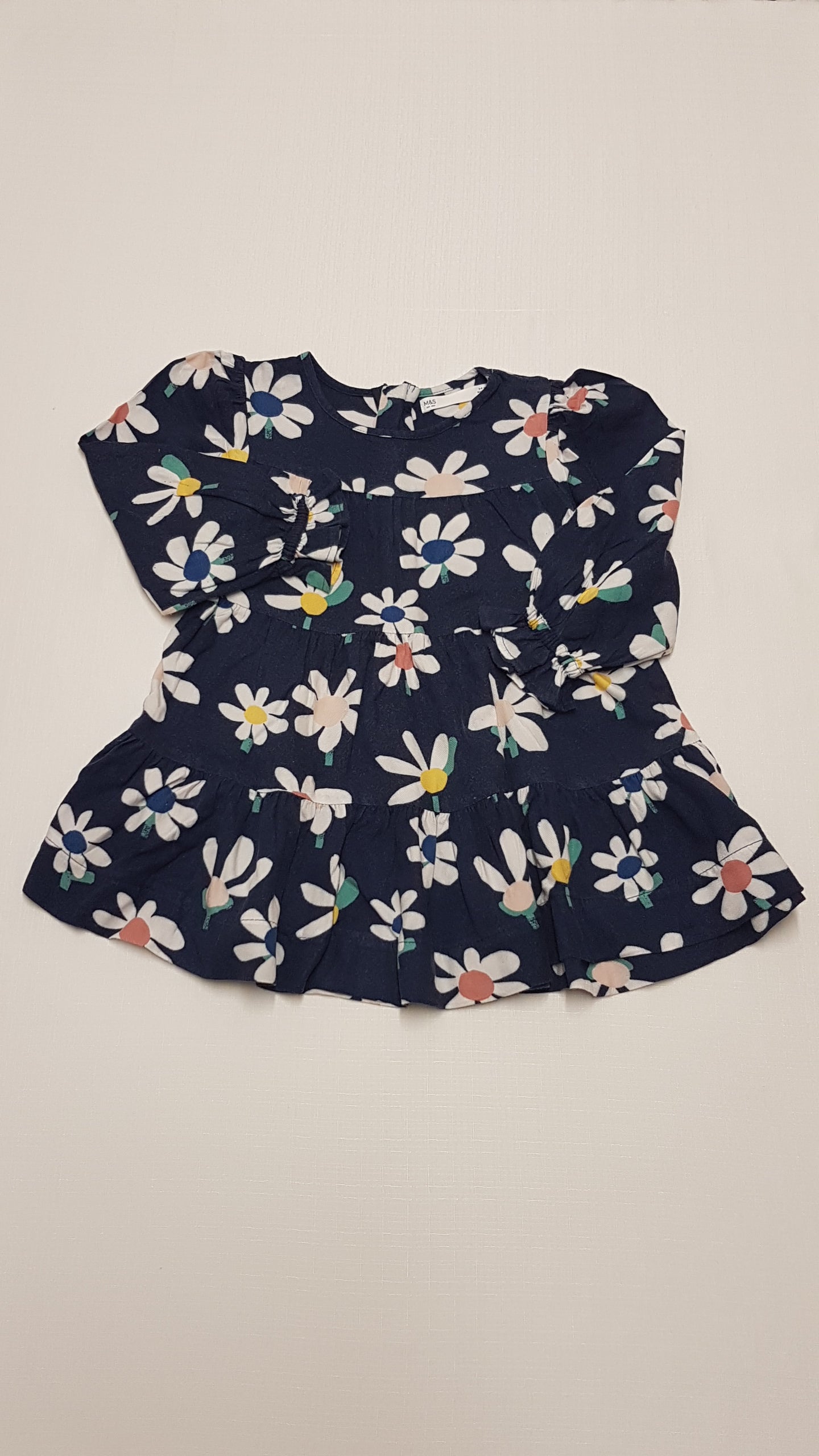M&S KIDS SZÍNES  NAGY VIRÁGOS KISLÁNY TUNIKA RUHA 104