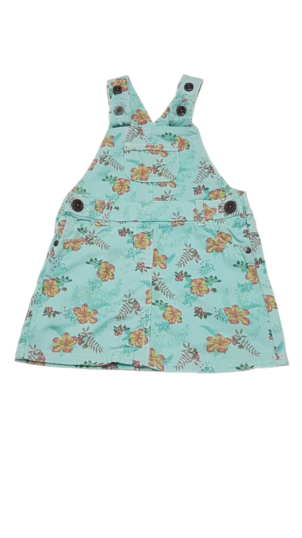 F&F KIDS HAWAII VIRÁGMINTÁS, KANTÁROS,CSINI KISLÁNY RUHA 80