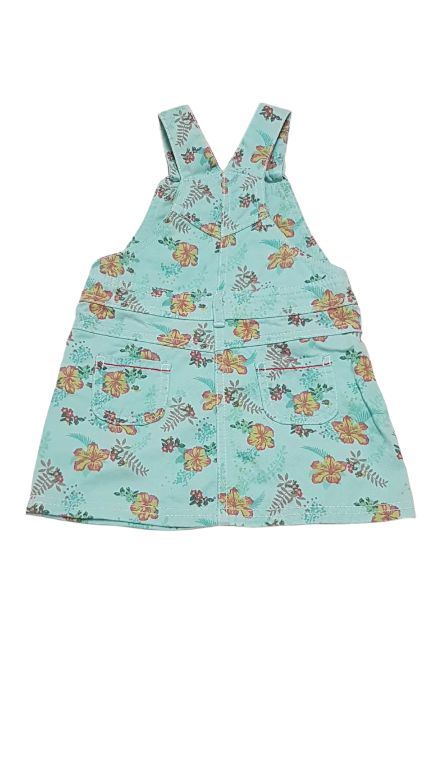F&F KIDS HAWAII VIRÁGMINTÁS, KANTÁROS,CSINI KISLÁNY RUHA 80