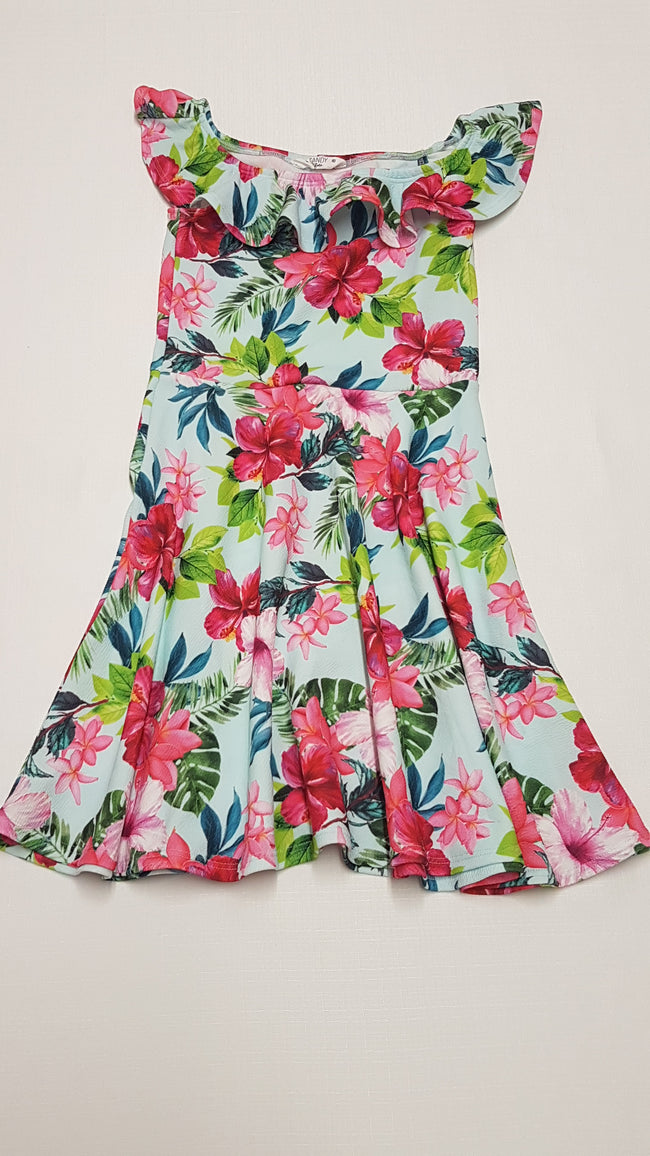 MATALAN CSODÁLATOS HAWAI VIRÁGMINTÁS KISLÁNY RUHA 140 Hover Image
