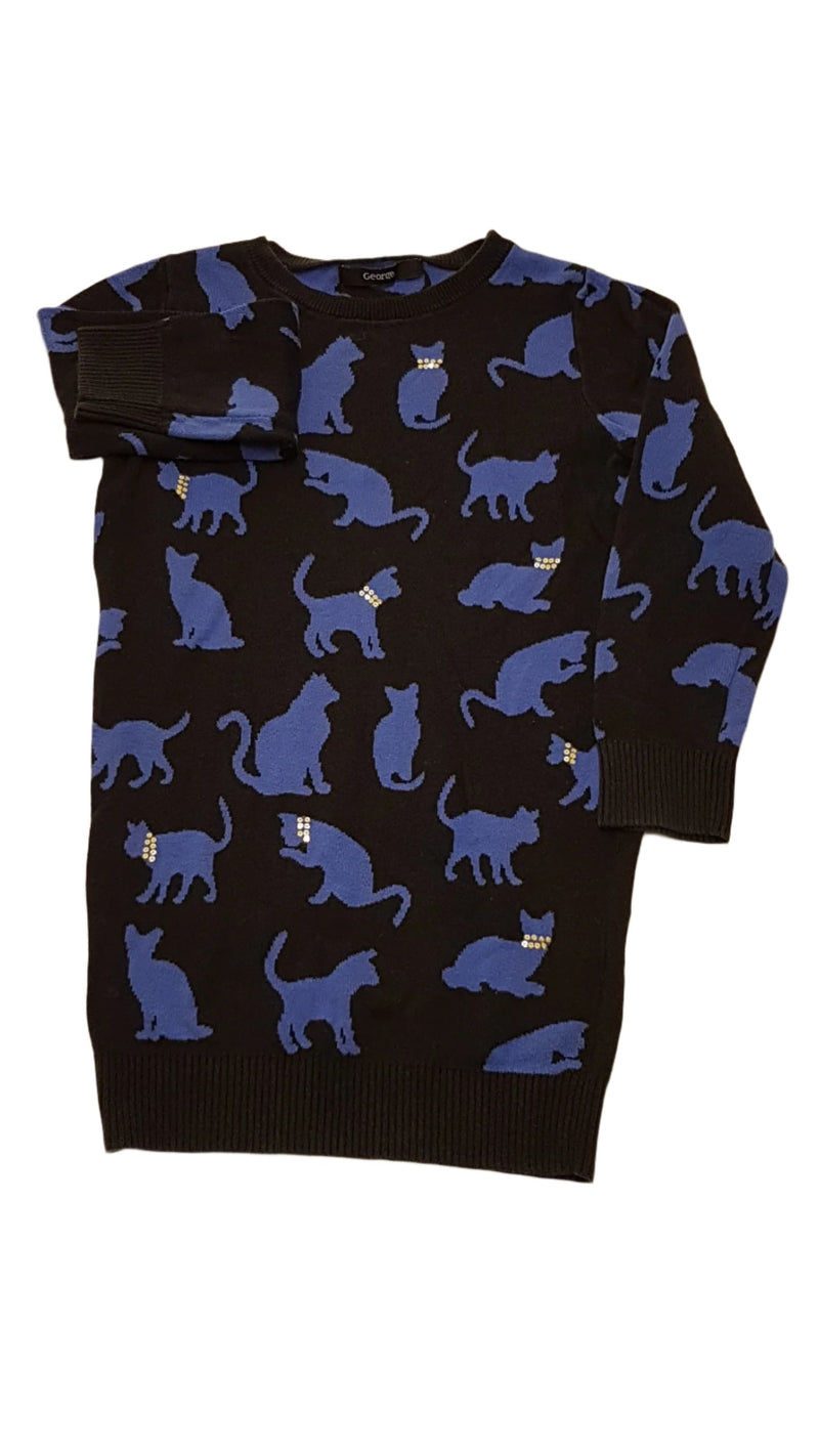 GEORGE ARANYOS CICÁS,HOSSZÍTOTT FAZONÚ KISLÁNY PULÓVER 116-122