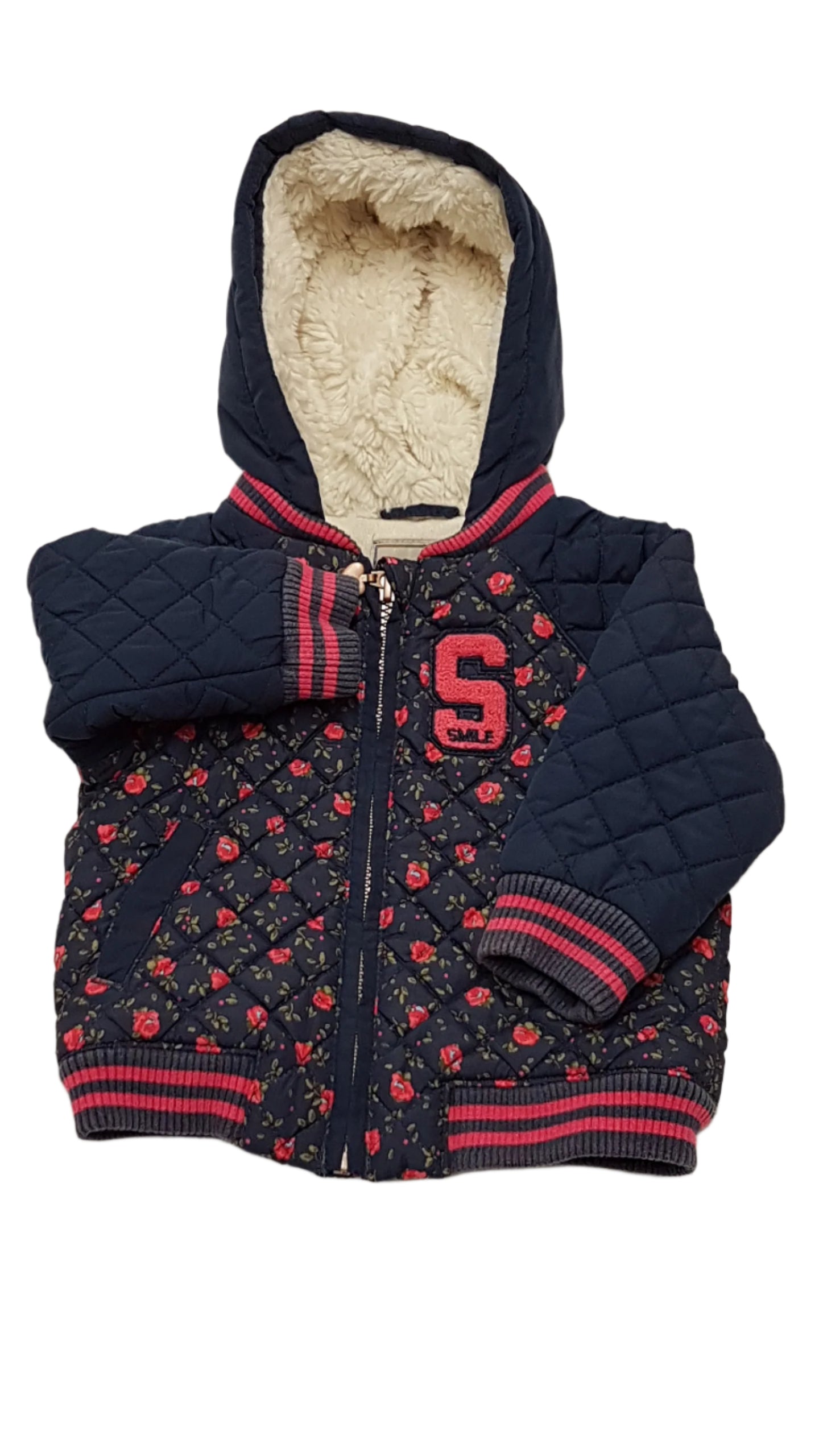 NEXT KAPUCNIS,STEPPELT,APRÓ VIRÁGMINTÁS KISLÁNY DIVAT DZSEKI ,TERMÓ BÉLÉSSEL 80