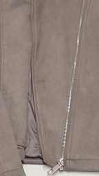 MATALAN SZÜRKE SZÍNŰ , HASÍTOTT BŐR HATÁSÚ, TRENDI KISLÁNY DZSEKI 146-152