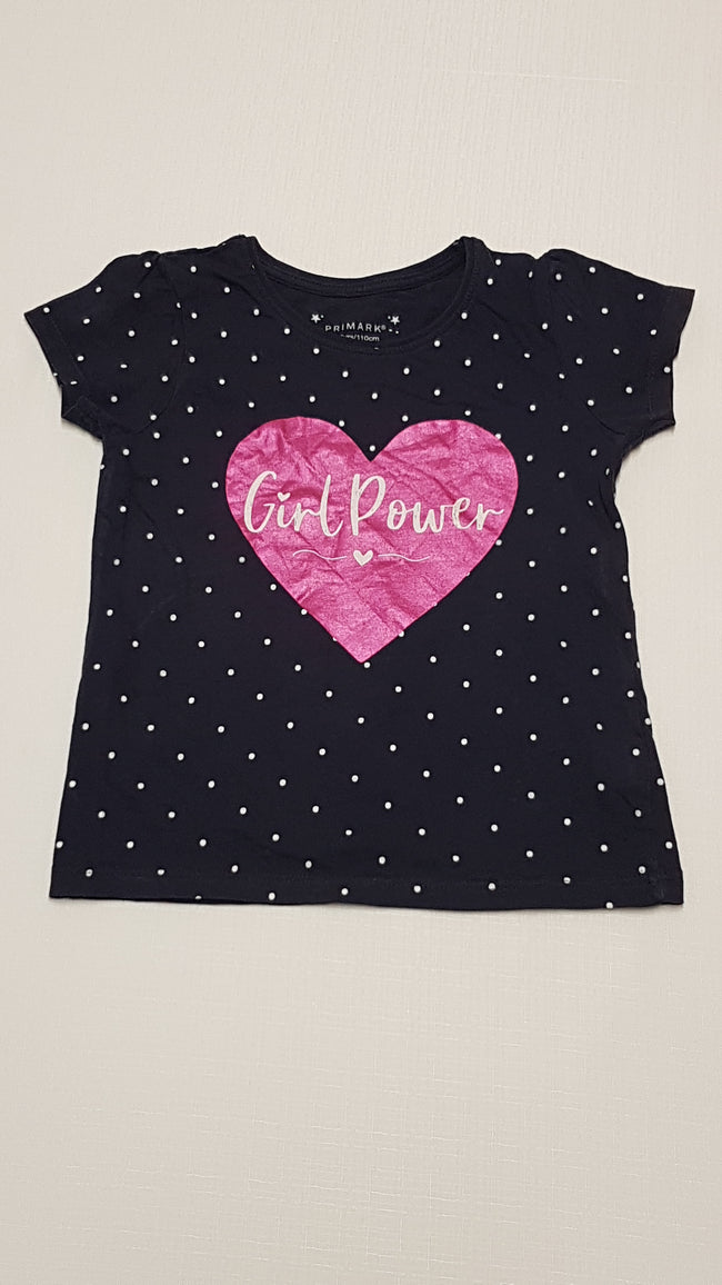 PRIMARK NAGY SZÍVECSKÉS KISLÁNY PÓLÓ 110 Hover Image