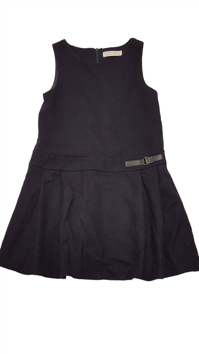 ZARA KIDS SÖTÉTKÉK SZÍNŰ, SZÖVET KISLÁNY RUHA 128 Hover Image