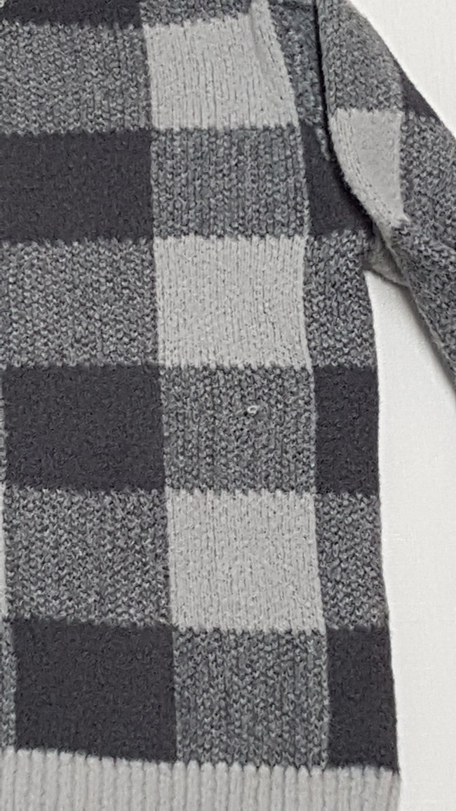 ZARA SZÜRKE NAGY KOCKÁS KISFIÚ PULÓVER 110 Main Image