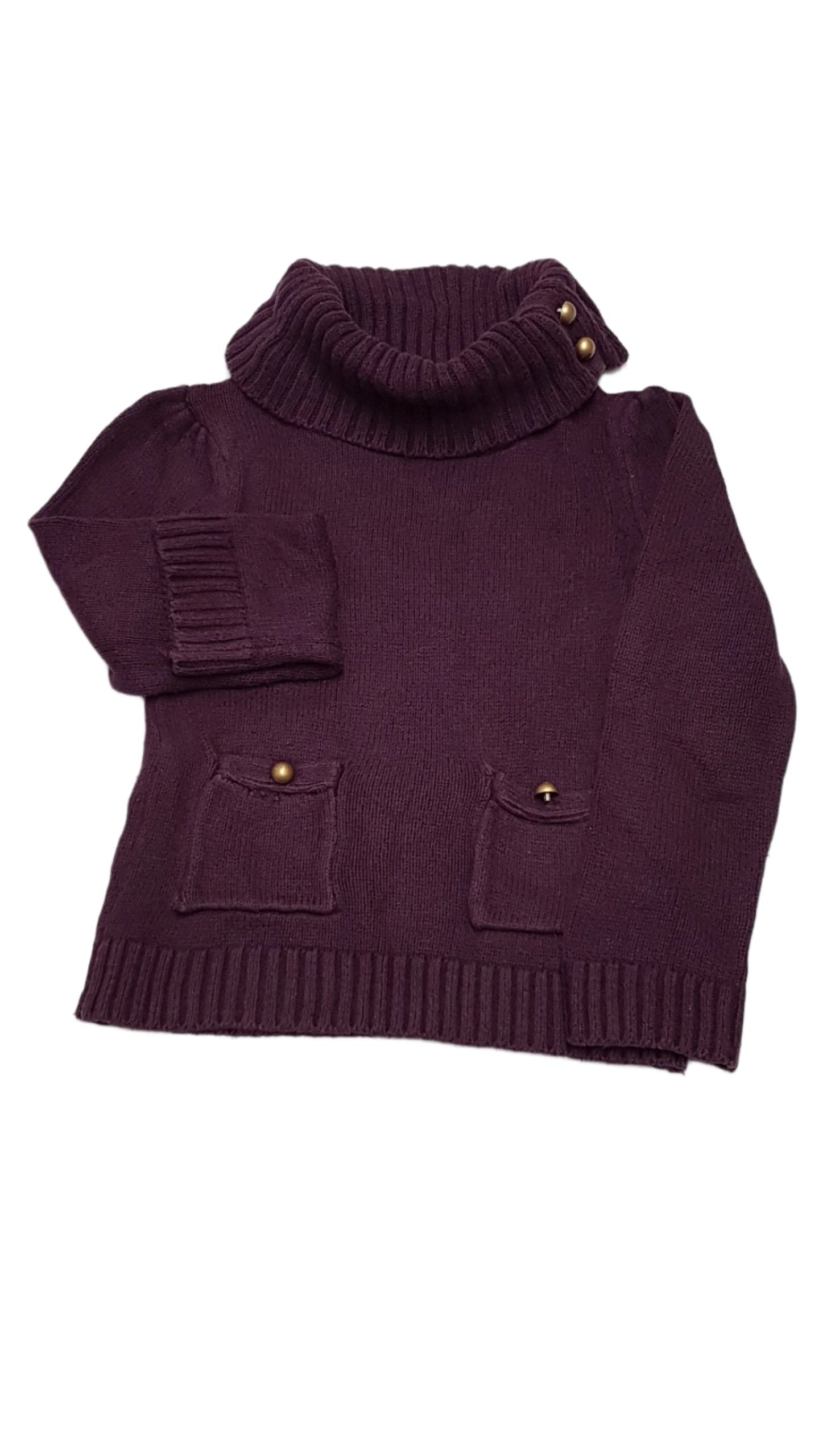 BABY GAP KÉTOLDALT ZSEBES,VASTAG KÖTÉSŰ,MINŐSÉGI KISLÁNY PULÓVER 116