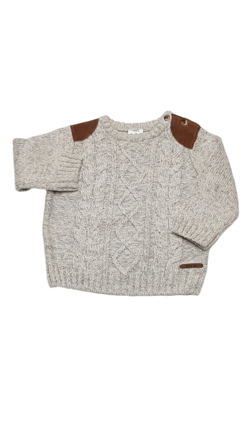 F&F KIDS TRENDI,KÖTÖTT KISFIÚ PULÓVER 68