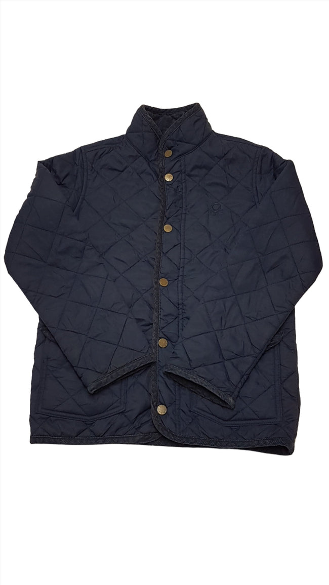 BENETTON SÖTÉTKÉK,STEPPELT,ÁTMENETI ZAKÓ FAZONÚ,ELEGÁNS KISFIÚ KABI 128-158 Hover Image