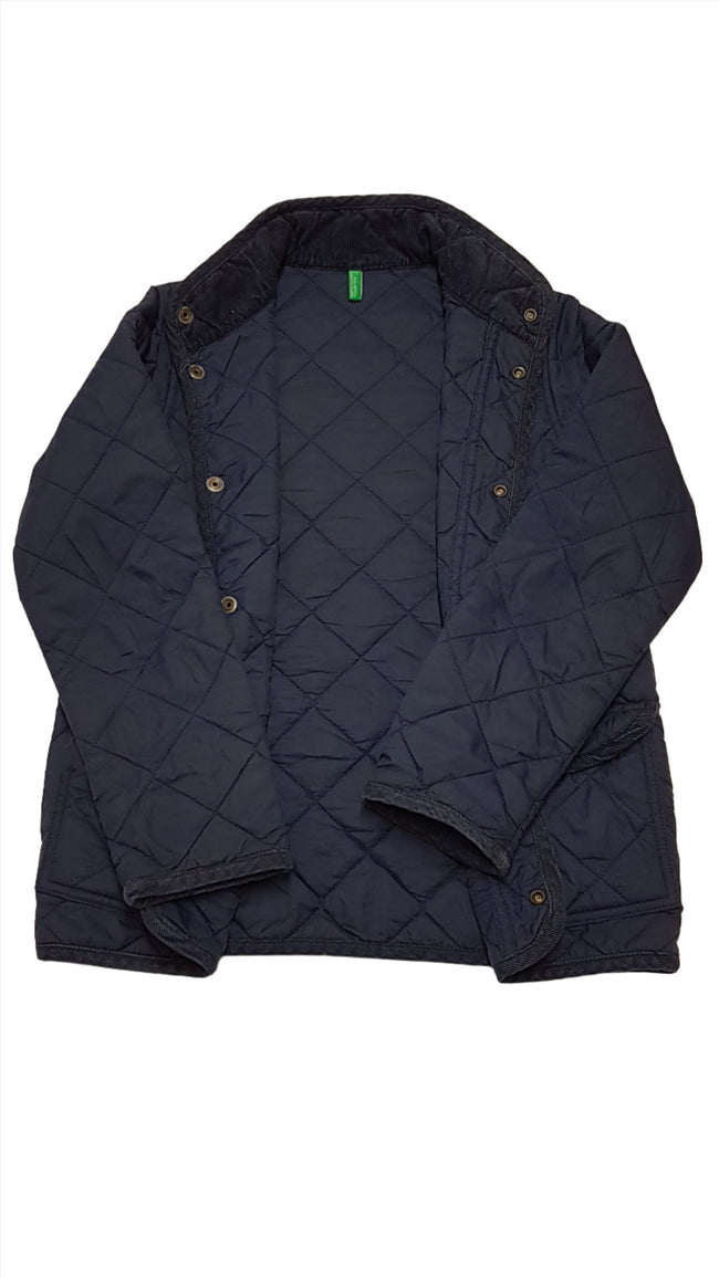 BENETTON SÖTÉTKÉK,STEPPELT,ÁTMENETI ZAKÓ FAZONÚ,ELEGÁNS KISFIÚ KABI 128-158 Main Image