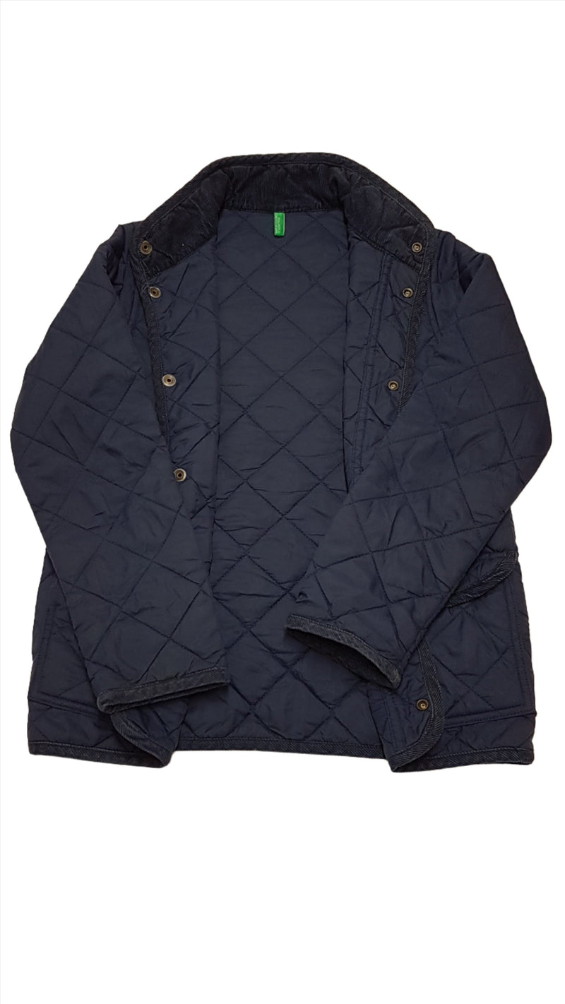 BENETTON SÖTÉTKÉK,STEPPELT,ÁTMENETI ZAKÓ FAZONÚ,ELEGÁNS KISFIÚ KABI 128-158