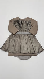 NIKOLIA KIDS DESIGNER KÜLÖNLEGES,CSILLOGÓS, ALKALMI,BŐR HATÁSÚ KISLÁNY RUHA 98-104